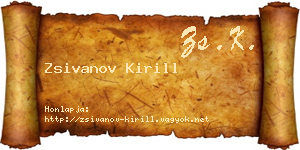 Zsivanov Kirill névjegykártya